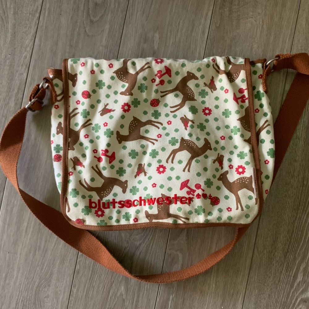 Rare Blutsgeschwister deer ladybug mushroom ModCloth cottagecore twee bag
